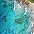 Ocean's Focus Ambiance: Calming Water Tones