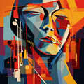 Jazz Music Canvas: Colorful Impressions Melody
