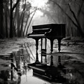 Viaje Con Masaje Del Piano Lluvioso Hacia La Armonía