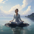 Armonías Tranquilas: Meditación De Las Olas Del Océano