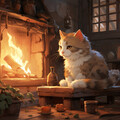 Sonidos de la naturaleza báltica、Canela Dorada、Guarida de música de gatos - Sintonía Suave Del Gato Con El Fuego