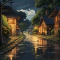 Naturaleza de Suecia、Fabricantes de lluvia suave、Para la concentración - Concentración Con Lluvia En La Noche