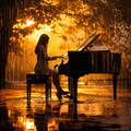 En el piano、Ejemplo de biblioteca de lluvia、Enfoque de TDAH - Música Para La Quietud Interior