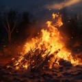 Relaxing Orgel、Fire Fruits Sounds、orbital voices - Tranquil Warmth in Ember's Song