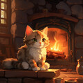 Un Felino Junto Al Fuego: Melodías Acogedoras Para Gatos