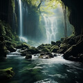 Estudios de naturaleza en todo el mundo、Cascada en la distancia、Orquesta de Música de Estudio Relajante - Aguas De Sonido Académico