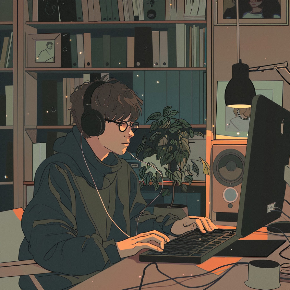 Calma Académica En La Lluvia: Ecos Relajantes Del Estudio