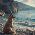 Refugio Del Perro Junto Al Río: Sonidos Suaves Del Flujo