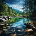 Sonidos ambientales de la naturaleza、Agualuna、Trabajo tranquilo desde casa - La Suave Corriente De Productividad