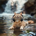 River Purr: Cats Serene Tunes