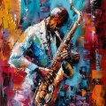 Ritmos Animados: Collage De La Música De Jazz