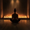 Flujo Del Fuego: Armonía Cálida Del Yoga