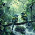 Birds in Rain: Binaural Nature’s Peaceful Cadence - 80 88 Hz