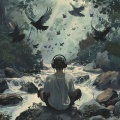 Binaural Creek Meditation: Birds in Nature’s Serenity - 92 88 Hz