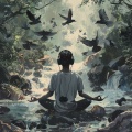 Binaural Birds Meditation Chorus: Creek and Nature’s Calm - 92 88 Hz