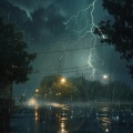 Thunder's Calm at Night: Sleep Soundly with Rain's Chill