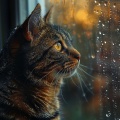Música calmante para gatos、Ambiente De Lluvia、Paisajes Binaurales - Los Gatos Truenan En Calma