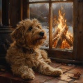 Música Para Dormir A Los Perros、Naturalis、Canela Dorada - Calma Canina Junto Al Fuego Crepitante