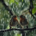 Tranquil Binaural Rain and Birds for Nature Meditation