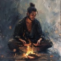 Meditación Del Fuego Binaural: Llamas Del Zen