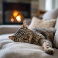 Tonos De Fuego Binaurales Relajantes Para Gatos