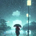 粉色 - 雨夜想你