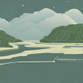 画小圈 - 淡水河边