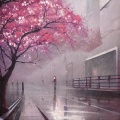 一只小朦朦 - 雨樱花