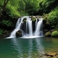 Waterfall on Lake, White Noise for Sleep
