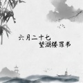 梦起童年 - 六月二十七望湖楼醉书