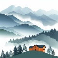 玫瑰的一绿叶 - 山那边