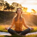 Oscilaciones neuronales Sonidos alfa、Sonidos de fuego de resplandor brillante、Lluvia refrescante - Ecos Tranquilos Para Una Profunda Visión Espiritual