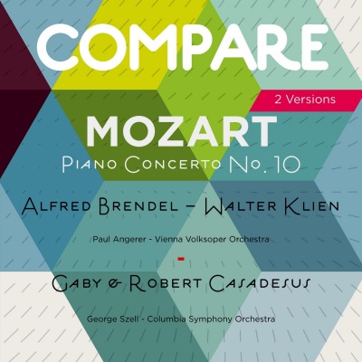 Mozart: Concerto No. 10 for 2 Pianos, Alfred Brendel & Walter Klien vs. Gaby & Robert Casadesus (Com