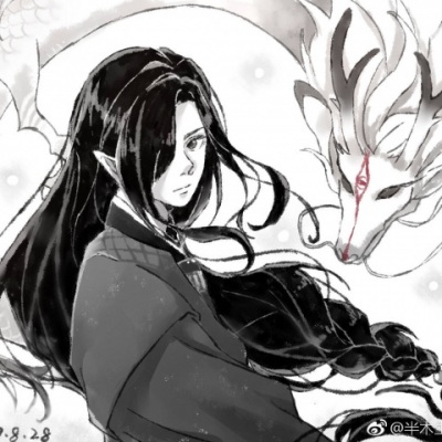 【阴阳师同人】【一目连】《听一只妖讲神的过去》灰白版