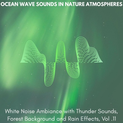 Ocean Wave Sounds in Nature Atmospheres - White Noise Ambiance with Thunder Sounds, Forest Background and Rain Effects, Vol. 11