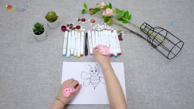 幻想乐园 - 嗡嗡嗡！小蜜蜂简笔画来啦！教宝宝涂上喜欢的颜色，轻松学画画