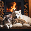 Weather and Nature Recordings、Calm Pets Music Academy、Restful Pet Music - Pet's Serene Firelight