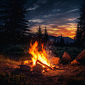 Functional Music、Healing Nature FX、Relaxing Music for Stress Relief - Campfire’s Gentle Wilderness Whisper