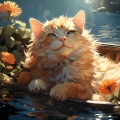 Efectos especiales del bosque、Sonidos de Cascadas、Musicoterapia para gatos - Melodías Fluidas De Felinos