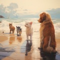 Realidad Binaural、Explosión de olas en la playa、Buena musica para perros - Zona De Confort Para Perros En La Orilla