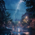Massage Therapy Music、Pacific Rain、Golden Frequencies - Soothing Spa Rain and Thunder
