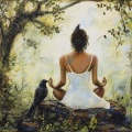 Meditación Guiada、Sonidos de río、Asamblea de senos - La Calma Reflexiva De Los Pájaros Binaurales