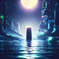 晚秋音乐风景 - 水中月亮-电子琴纯音乐