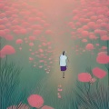 夜晚日记 - 你轻轻的走过那在风雨花丛中