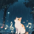 猫爪音符 - 沙沙作响的小雨声