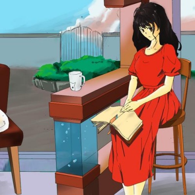 红裙摆