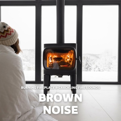 Burning Fireplace & Crackling Fire Sounds (Brown Noise) , Loopable